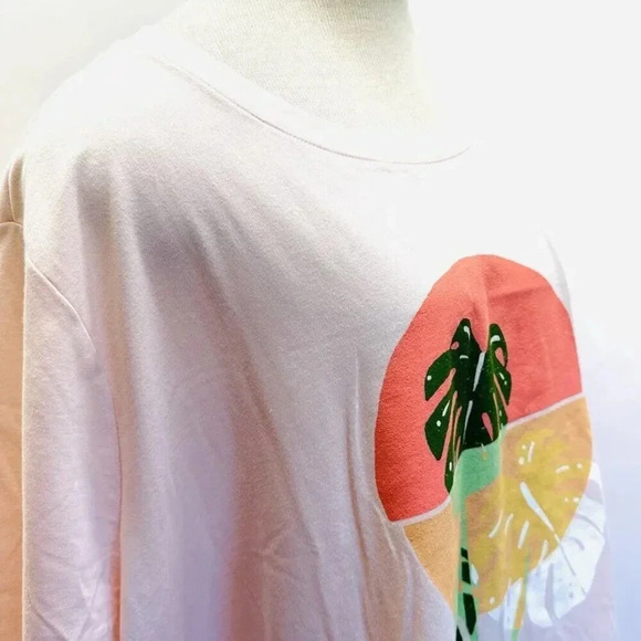 New SONOMA Women Short Sleeve Round Neck Pullover Pink T-Shirt Plus Size 4X - Picture 2 of 10